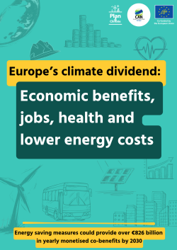 Europe’s climate dividend Jobs, health, savings and lower energy costs (1)